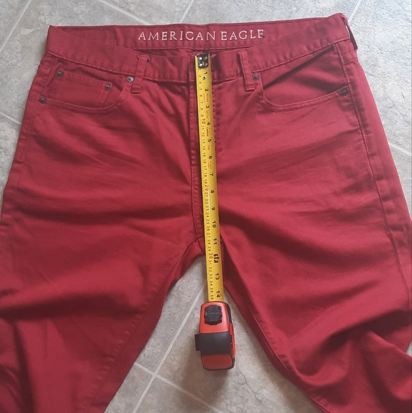American Eagle skinny jeans.size 36. Coloe burgundy - Picture 4 of 6
